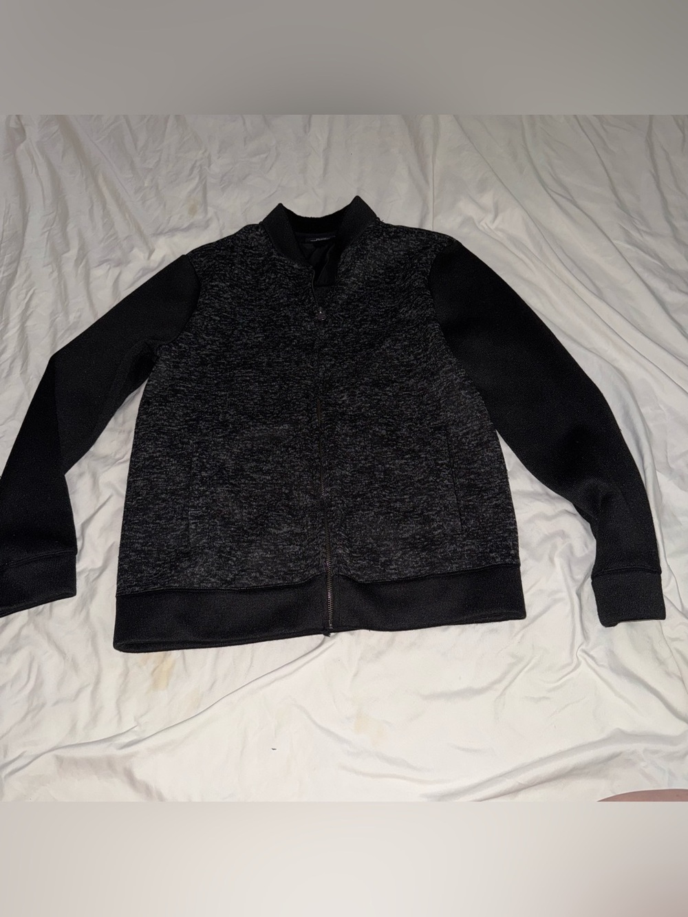 Marc Anthony Black Heather Bomber Jacket